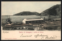 Delcampe - Postal Cartagena, Puerto Di Cartagena Y Castillo De Galeras - Murcia