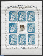 Delcampe - Slovakia 1944 Youth M/s, Mint NH - Ongebruikt