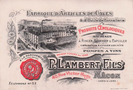 Delcampe - Macon - Fabrique D'Articles De Caves - Carte Publicitaire -  Format9.5 Cm X 14 CM  °J - Macon