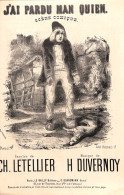 Delcampe - J’ai Pardu Mon Quien (chien), Scène Comique, Partition Ancienne, Petit Format, Couverture Frédéric Bouchot - Scores & Partitions