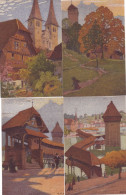 Delcampe - 2907/ Serie Van 10 Kaarten, Zwitserland, E.E.S. , Graph. Anstalt Wolfensberger Zurich - Sammlungen & Sammellose
