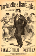 Delcampe - Turlurette Et Rantanplan, Paysannerie, Partition Ancienne, Couverture Illustrée Butscha. - Scores & Partitions