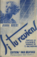 Delcampe - Partition De Jeanne AUBERT - Si Tu Reviens - Scores & Partitions