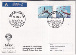 Delcampe - MiNr. 2328 - 2329 Schweiz Auf Ballokarte Gelaufen Ab MAIENFELD - Briefe U. Dokumente