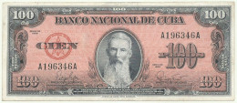 Delcampe - CUBA - 100 Pesos - 1959 - P 93 - Serie A - F. Aguilera - Banco Nacional De Cuba - Cuba