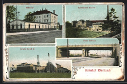 Delcampe - AK Kieritzsch, Kohle, Chemische Fabrik, Grube Kraft II, Neue Brücke - Bergbau