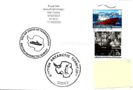 Delcampe - 255 - 46 - Enveloppe Base Signy - Cachet Navire Polaire RRS Sir David Attenborough 2023 - Brieven En Documenten