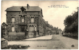 Delcampe - 28 - B26272CPA - LA LOUPE - Rue De L' Eglise Et Route De Nogent - Très Bon état - EURE-ET-LOIR - La Loupe