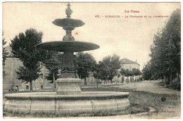 Delcampe - 32 - B26308CPA - MIRANDE - La Fontaine Et La Promenade - Très Bon état - GERS - Mirande