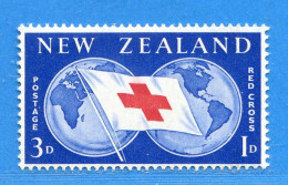 Delcampe - REF AR-STO-1-P3 -- NOUVELLE ZELANDE - N° 378 .* *. Neuf Luxe Dos Visible MNH .* *.  Croix Rouge - Ungebraucht