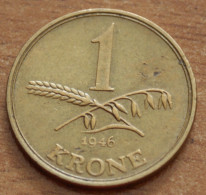 Delcampe - DANMARK 1 KRONE 1946 CHRISTIAN X KM835 TTB - Denemarken