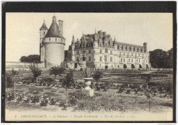 Delcampe - 37228 . CHENONCEAUX . LE CHATEAU . FACADE OCCIDENTALE . VUE DES JARDINS . LL . N° 4 - Chenonceaux