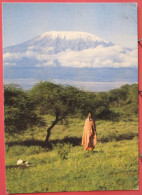 Delcampe - Visuel Très Peu Courant - Kenya - Masai Woman At The Foot Of Mt. Kilimanjaro - Kenia