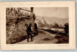 Delcampe - 39627310 - Passepartout Sign. Strecker E.  Retour Des Champs  Federwild - Jagd