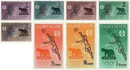 Delcampe - 52081 MNH MALDIVAS 1960 17 JUEGOS OLIMPICOS VERANO ROMA 1960 - Maldive (...-1965)