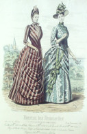Delcampe - Gravure Mode J.Demoiselles 1888 # 4682 (Old Fashion Plate) - Prints & Engravings