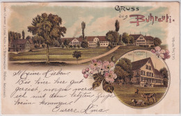 Delcampe - Gruss Aus Buhreuti, Salmsach-Ober-Buhrüti, 1. Gesamtansicht Von Süden; 2. Gasthaus Zur Linde (Ober-Buhrüti) - Other & Unclassified