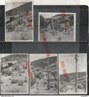 Delcampe - Fixe Scoutisme Photographie Camp De Manso Corse Juil 1952 Erection Du Mât Bel Ensemble 5 Photos - Scouting