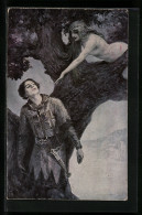 Delcampe - Künstler-AK S. Solomko: Die Versuchung Durch Eine Nixe - Solomko, S.