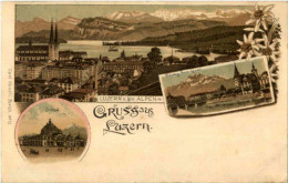Delcampe - Gruss Aus Luzern - Litho - Luzern