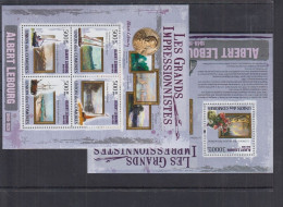 Delcampe - Comores - 2009 - Art: Albert Lebourg - Yv 1759/62 + Bf 217 - Impressionisme