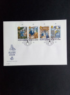 Delcampe - SCHWEDEN MI-Nr. 1399-1402 FDC STOCKHOLMIA '86 - 350 JAHRE SCHWEDISCHE POST - FDC