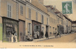 Delcampe - 94 . N°100373 . La Queue En Brie . La Grande Rue . Carte Toilé - La Queue En Brie
