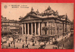Delcampe - (RECTO / VERSO) BRUXELLES EN 1926 - N° 21 - LA BOURSE - BEAU TIMBRE ET FLAMME - CPA - Monumenti, Edifici