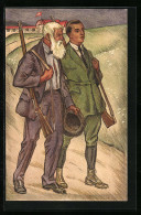 Delcampe - AK Mitglieder Eines Schützenvereins Beim Spaziergang - Jagd