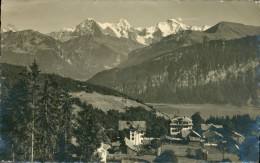 Delcampe - C. P. A. : Suisse : Bern : BEATENBERG : Eiger, Mönch, Jungfrau, Timbre En 1935 - Beatenberg