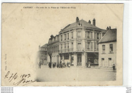 Delcampe - 1 Cpa Caudry - Place De L'hôtel De Ville "pionnière 1903" - Caudry