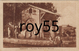 Delcampe - Colonie Italiane Colonia Italiana Eritrea Asmara Fontana Pubblica Al Mercato Animatissima (f.picc./v.retro) - Eritrea