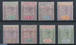 Delcampe - Leeward Islands 1890 Definitives, Queen Victoria 8v, Unused (hinged) - Leeward  Islands