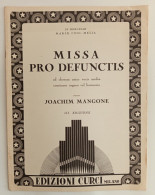 Delcampe - Cf1,spartito Musicale,g. Mangone,missa Pro Defunctis,per Coro E Organo - Scores & Partitions
