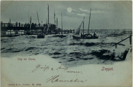 Delcampe - Zoppot - Steg Bei Sturm - Danzig