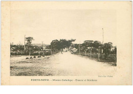 Delcampe - DAHOMEY.n°30218.CARTE DE 11 CM X 17 CM.PORTO-NOVO.MISSION CATHOLIQUE.DOUANE ET RESIDENCE - Dahomey