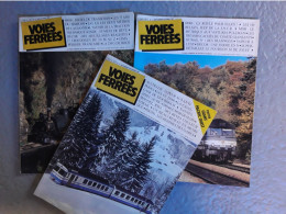 Delcampe - 3 Revues VOIES FERREES N° 6,7,8 Complètes Avec Les Posters Sur 2 Voire 4 Pages , Année 1981 - Literatura & DVD