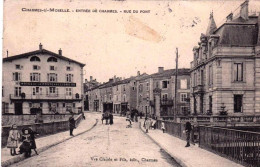 Delcampe - 88 - Vosges - CHARMES Sur MOSELLE - Rue Du Pont - Hotel De La Poste Et Du Lion D Or - Charmes