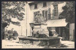 Delcampe - CPA Grignan, Statue De Mme De Sévigné - Grignan