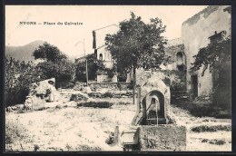 Delcampe - CPA Nyons, Place Du Calvaire - Nyons