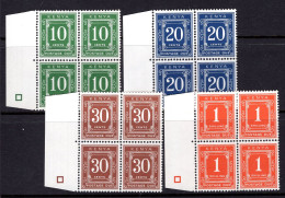 Delcampe - Kenya 1971-75 Postage Dues - P.14 X 15 - Chalk Paper - Blocks Set MNH (SG DD19-22) - Kenya (1963-...)