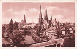 Delcampe - [-30%] FRANCE - Strasbourg - Eglise Saint Paul Et La Cathédrale - Carte Postale Ancienne - Strasbourg