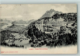 Delcampe - 6000 Luzern Lucerne 1906 - Hotel Sonnenberg , AK Eckknick - 13056938 - Luzern
