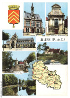 Delcampe - CAR-ACVP11-0471-62 - LILLERS - L'hotel De Ville - L'église Romane - La Chapelle N-d De Miséricorde - Le Chateau Pigouche - Lillers