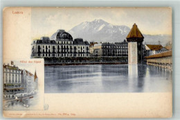 Delcampe - 6000 Luzern Lucerne 1908 Gebrauchsspuren Hotel Des Alpes - 10748641 - Luzern