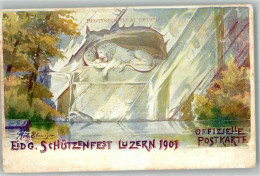 Delcampe - 6000 Luzern Lucerne 1901 Künstlerkarte Offizielle Postkarte - 14004646 - Luzern
