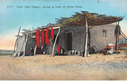 Delcampe - CHILI - SAN63797 - Red Pepper - Drying In Front Of Adobe Home - Chile