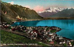 Delcampe - N°38191 W -cpsm Montreux -vue Générale Et Les Dents Du Midi- - Montreux