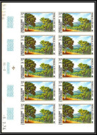 Delcampe - 91971 Nouvelle-Calédonie PA N°148 Paysages Landscape 1974 Arbre Tree Non Dentelé Imperf ** MNH Bloc 10 Coin Daté - Imperforates, Proofs & Errors