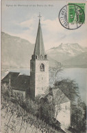 Delcampe - Suisse CPA Montreux église, Voyagée En 1917 Pour La France - Montreux